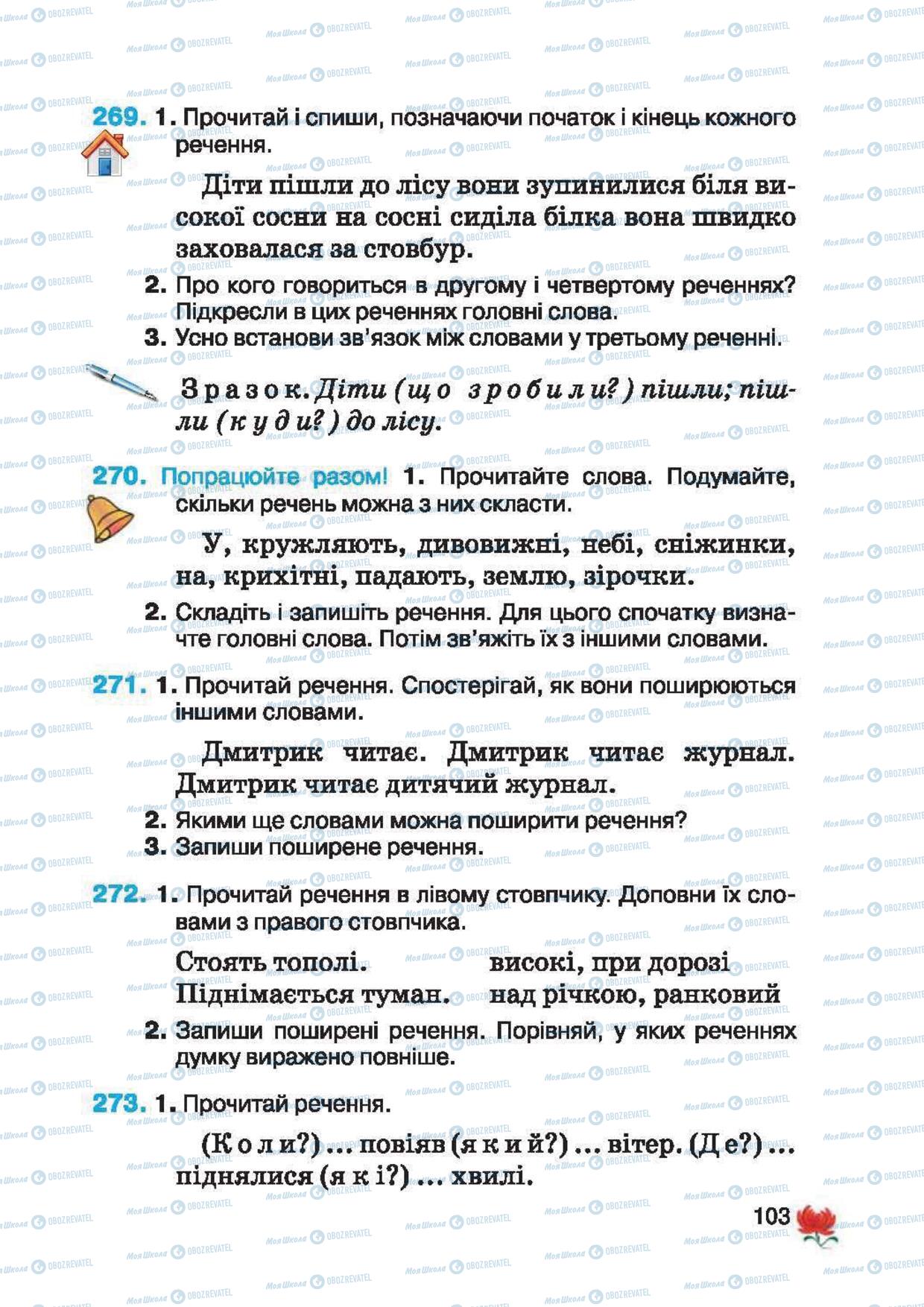 Підручники Українська мова 2 клас сторінка 103