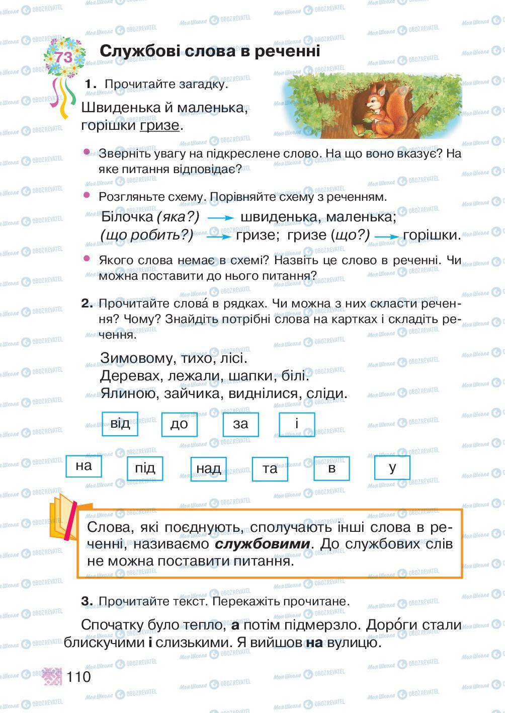 Підручники Українська мова 2 клас сторінка 110