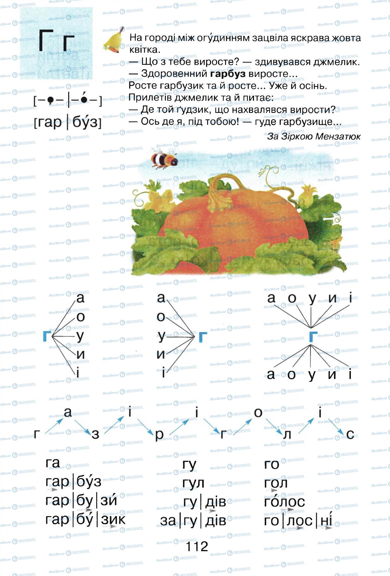 ГДЗ Укр мова 1 класс страница  112