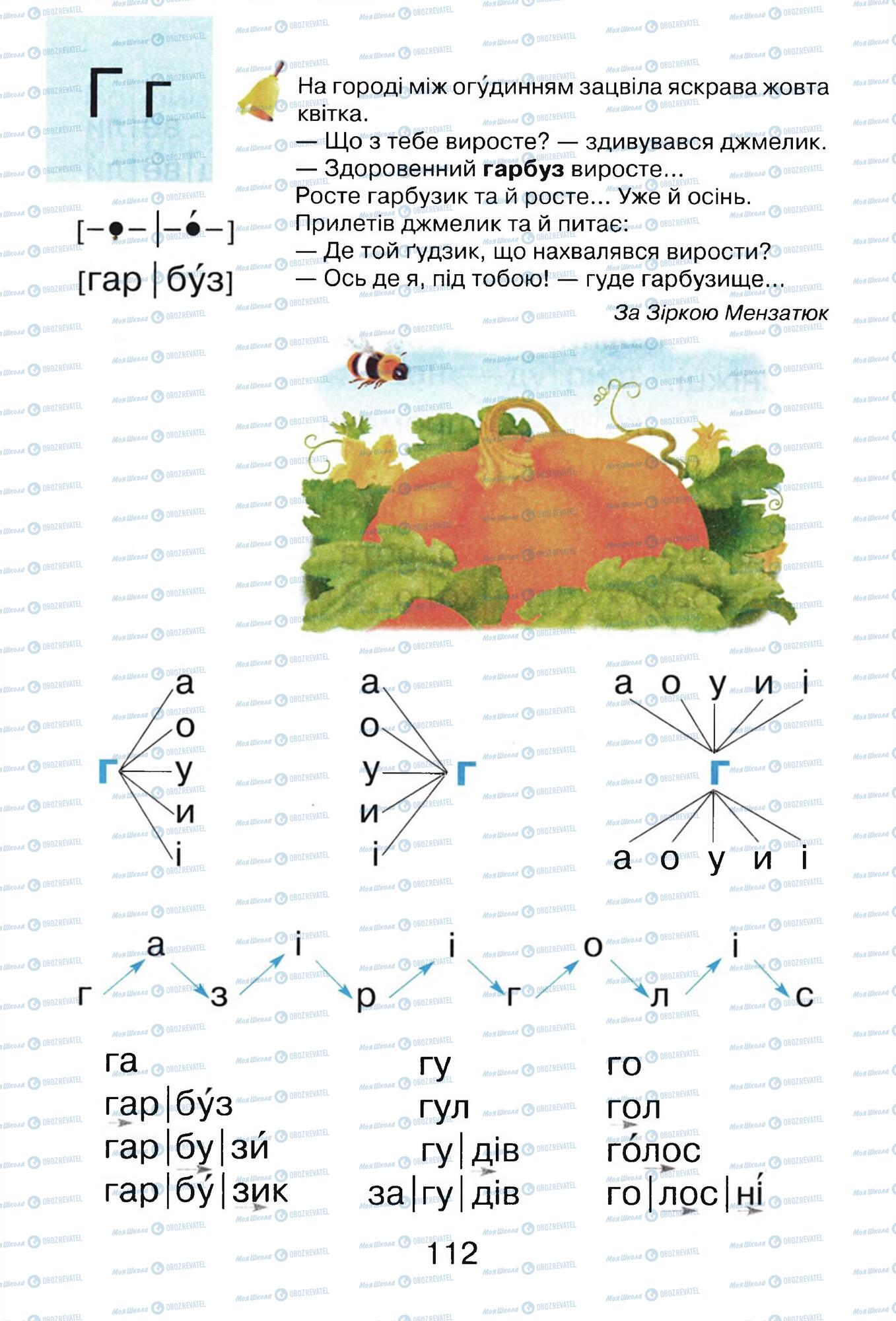 ГДЗ Укр мова 1 класс страница 112