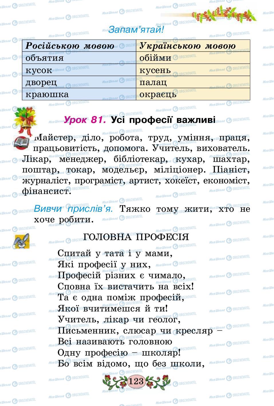 Підручники Українська мова 2 клас сторінка 123