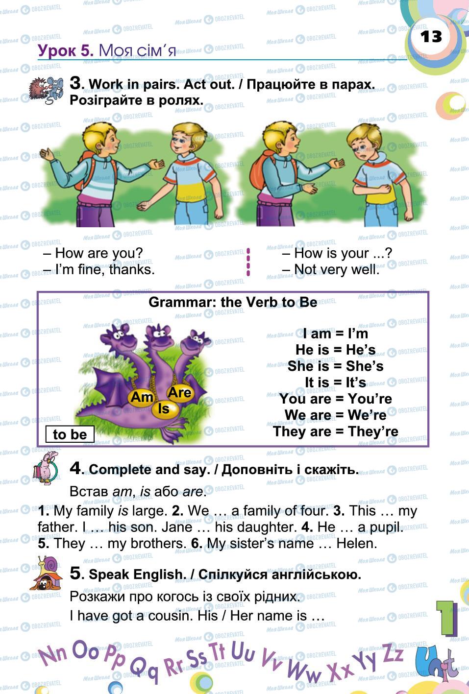 Учебники Английский язык 2 класс страница 13