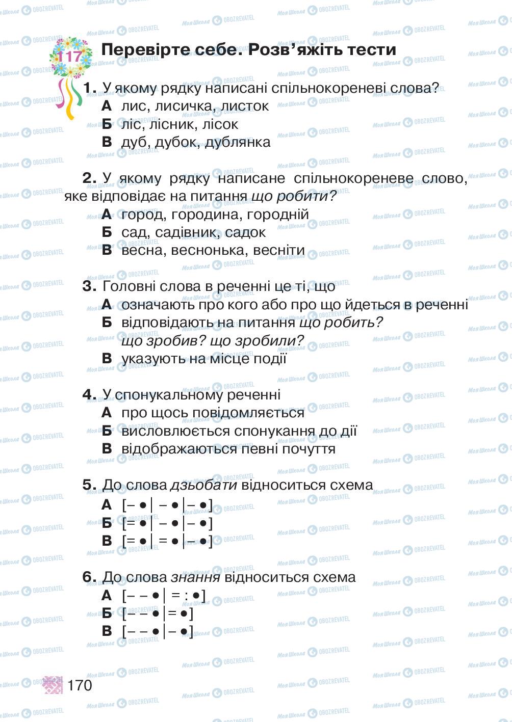 Підручники Українська мова 2 клас сторінка 170