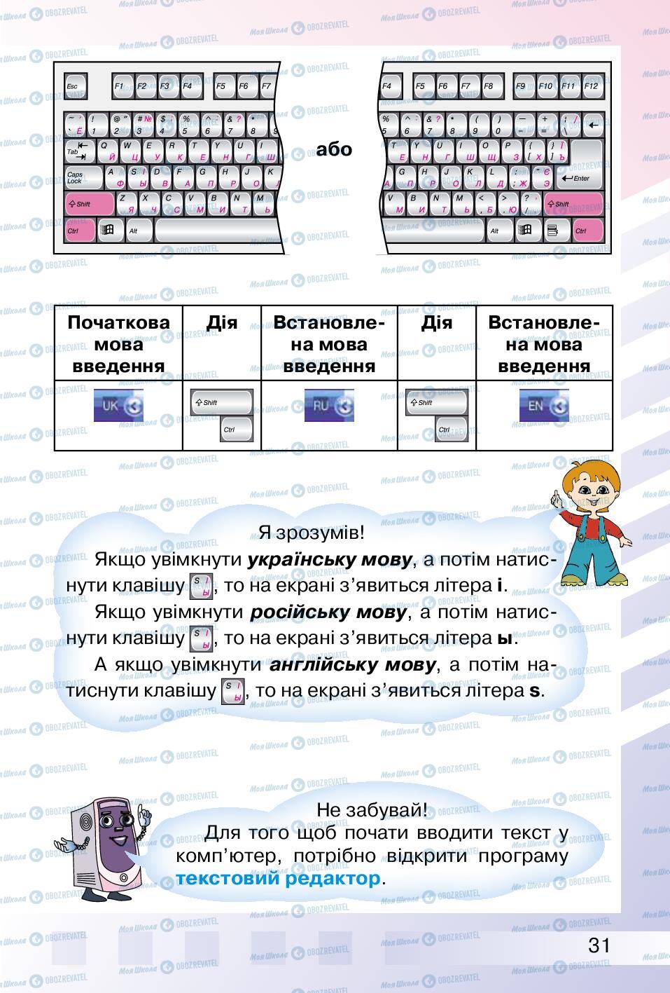 Підручники Інформатика 2 клас сторінка 31