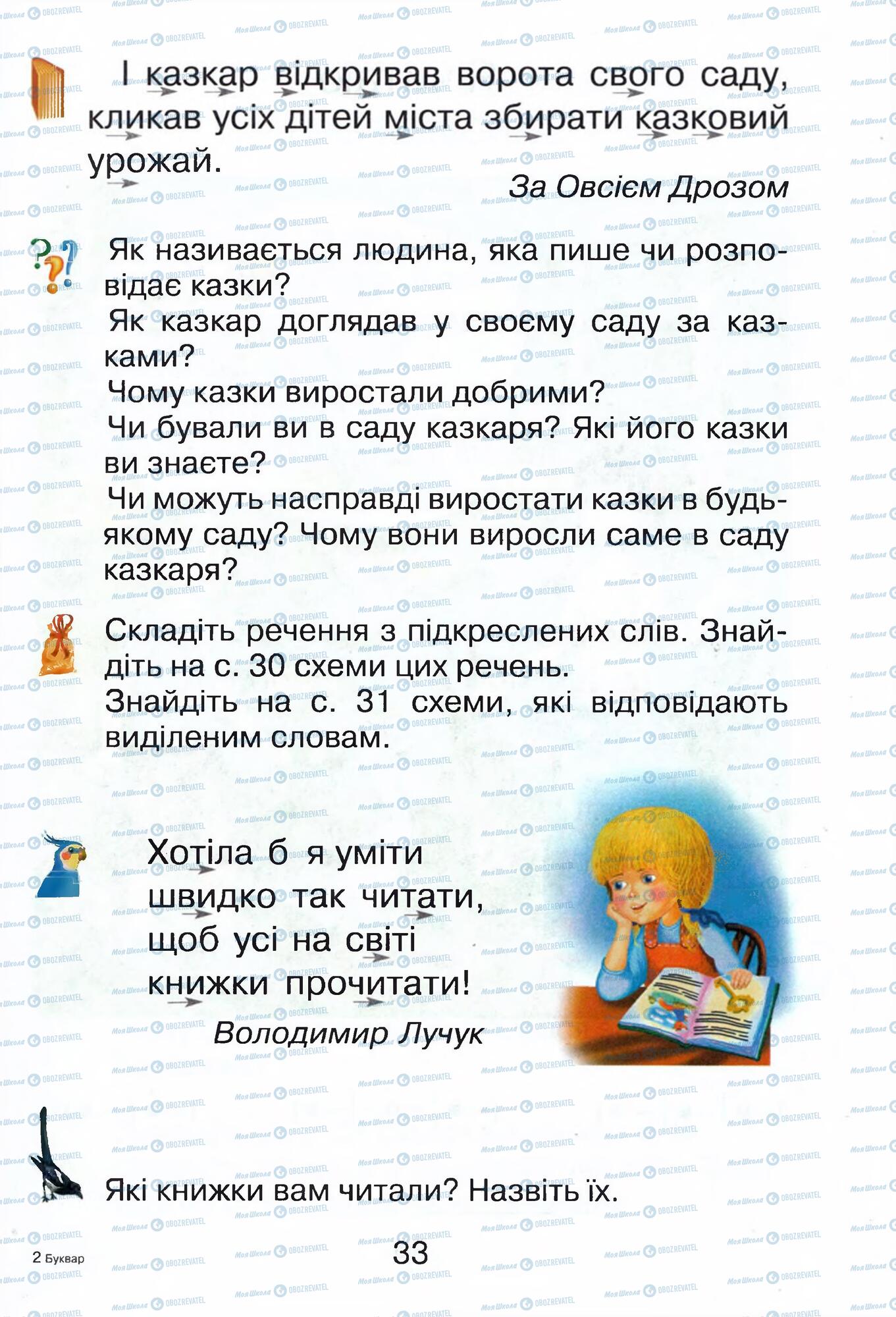 ГДЗ Укр мова 1 класс страница  33