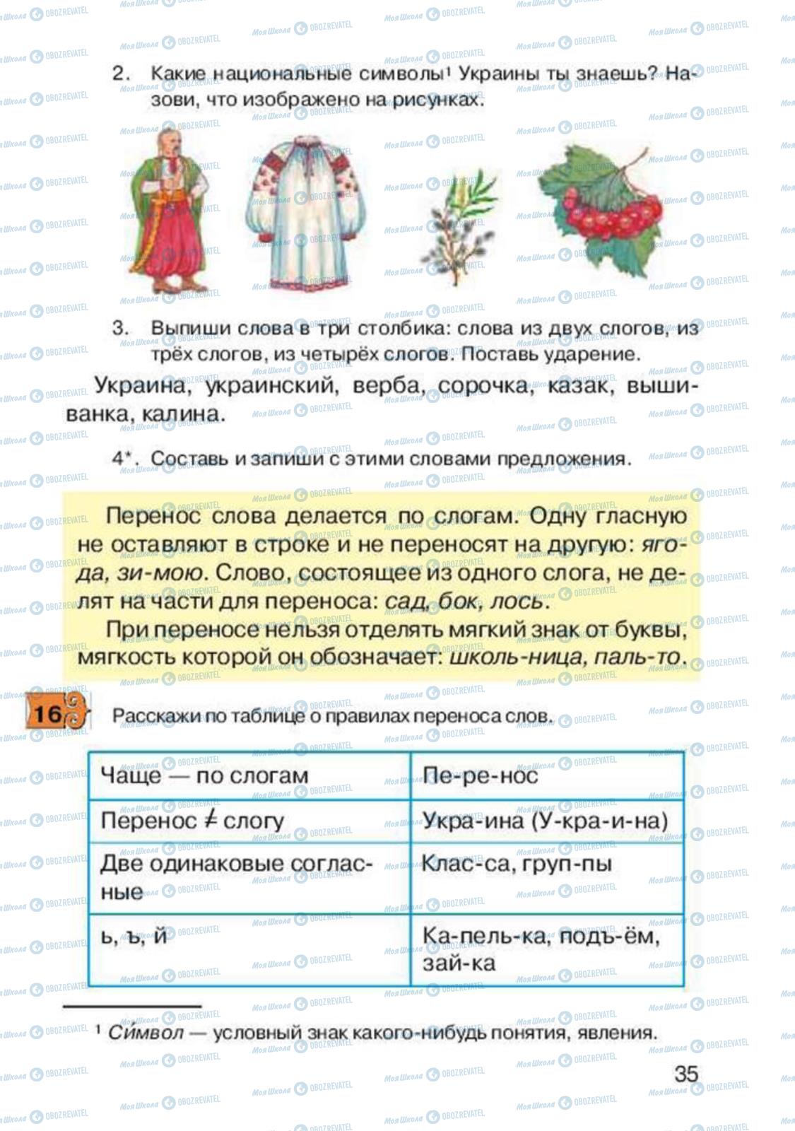 Підручники Російська мова 2 клас сторінка 35