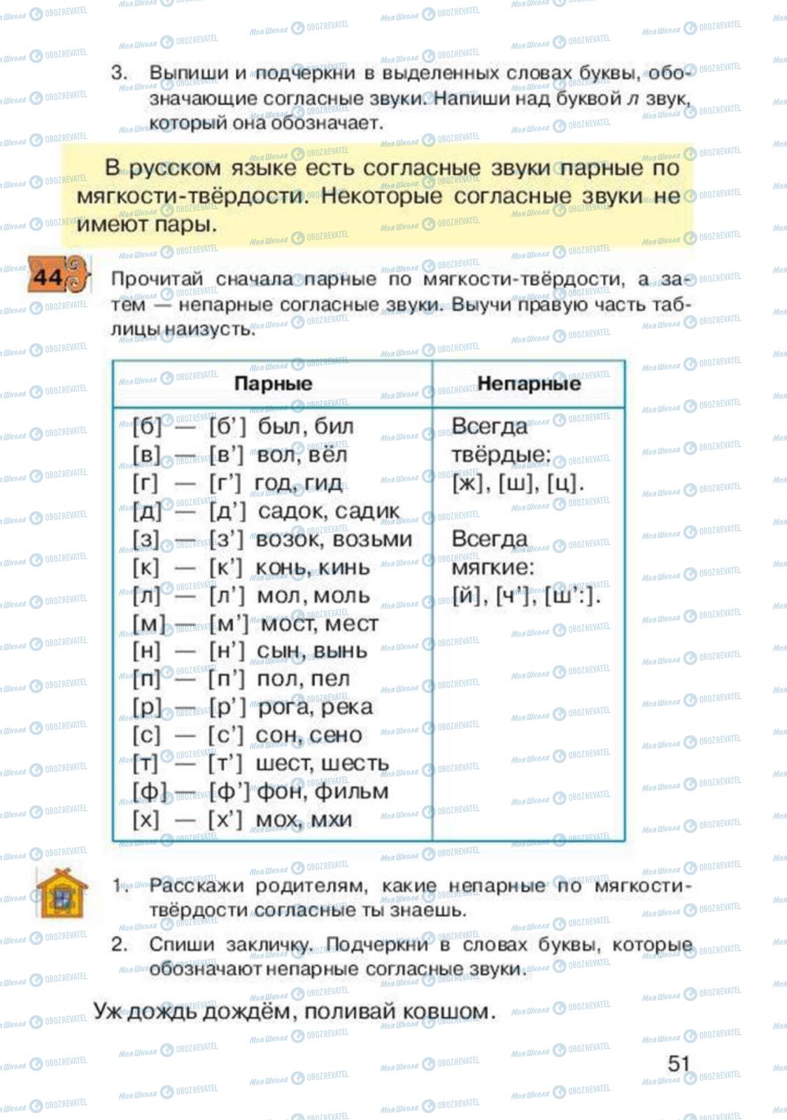 Підручники Російська мова 2 клас сторінка 51