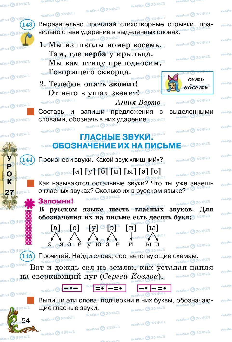 Підручники Російська мова 2 клас сторінка 54