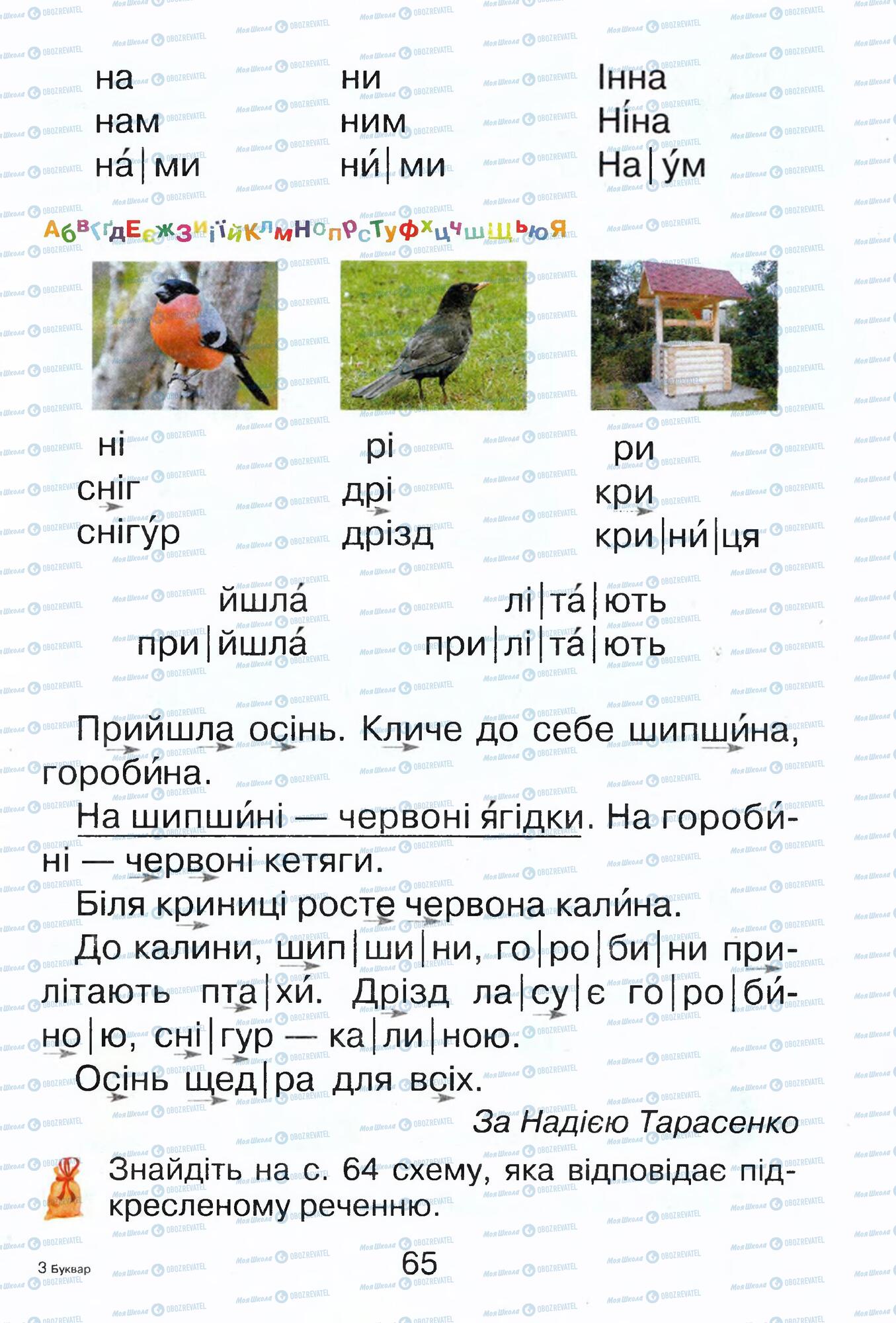 ГДЗ Укр мова 1 класс страница 65