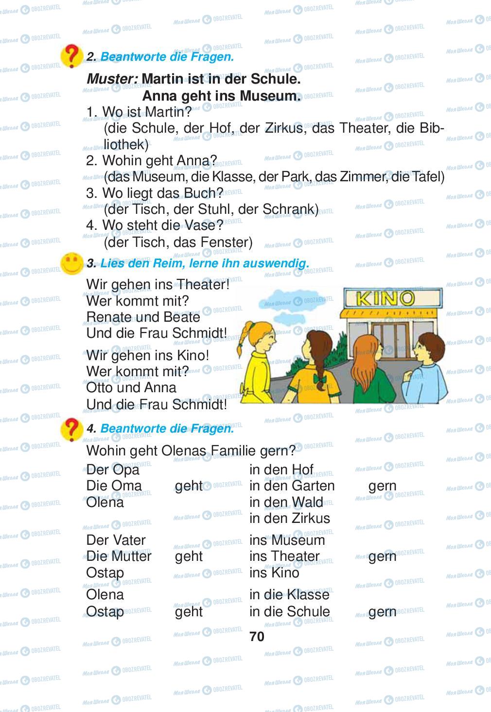 Учебники Немецкий язык 2 класс страница 70