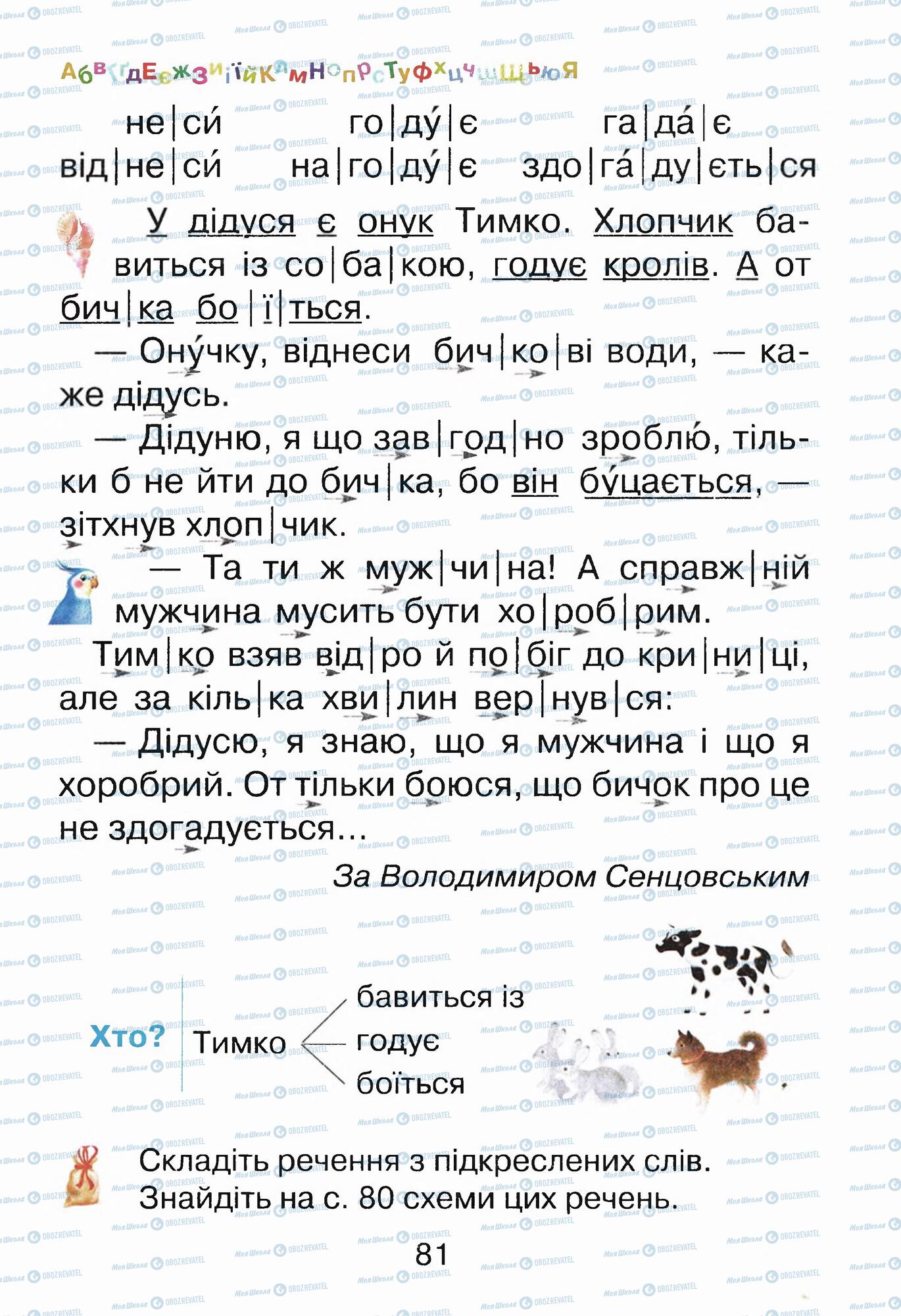 ГДЗ Укр мова 1 класс страница 81