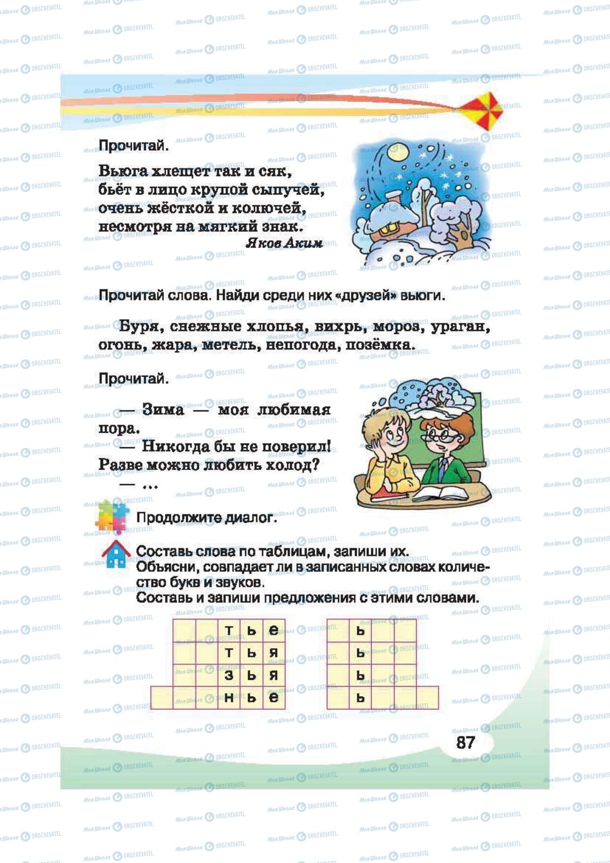 Підручники Російська мова 2 клас сторінка 87