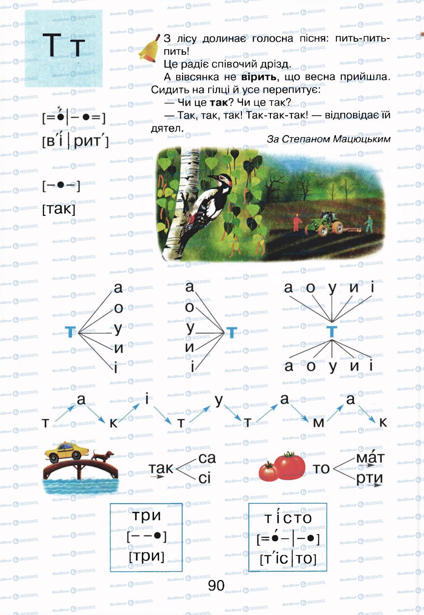 ГДЗ Укр мова 1 класс страница  90