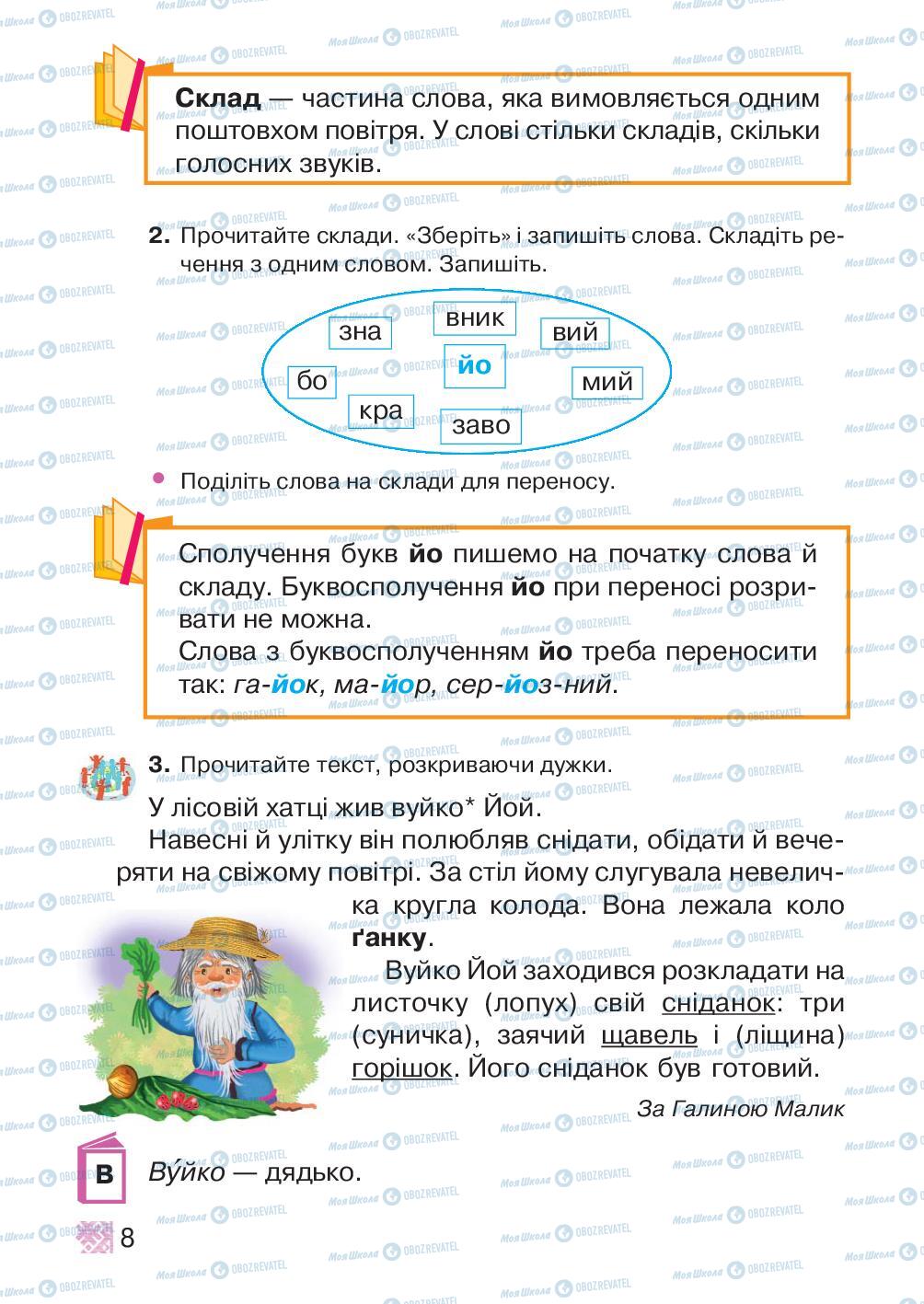 Підручники Українська мова 2 клас сторінка 8