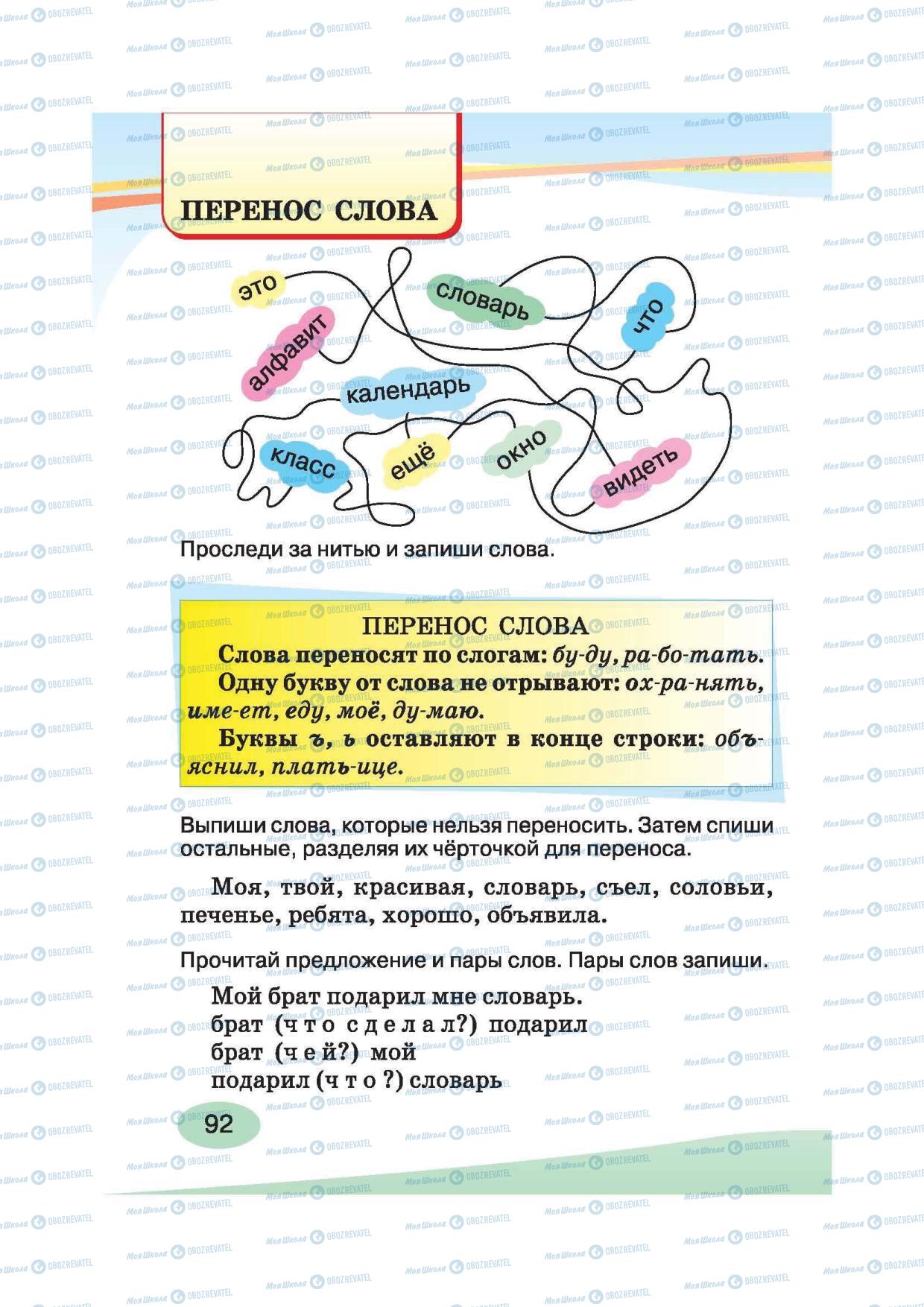 Учебники Русский язык 2 класс страница 92
