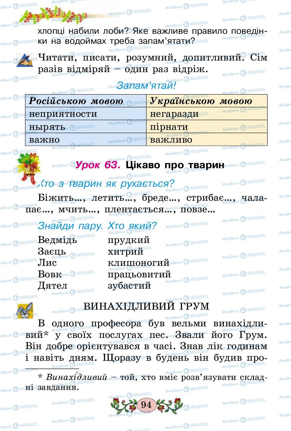 Підручники Українська мова 2 клас сторінка 94