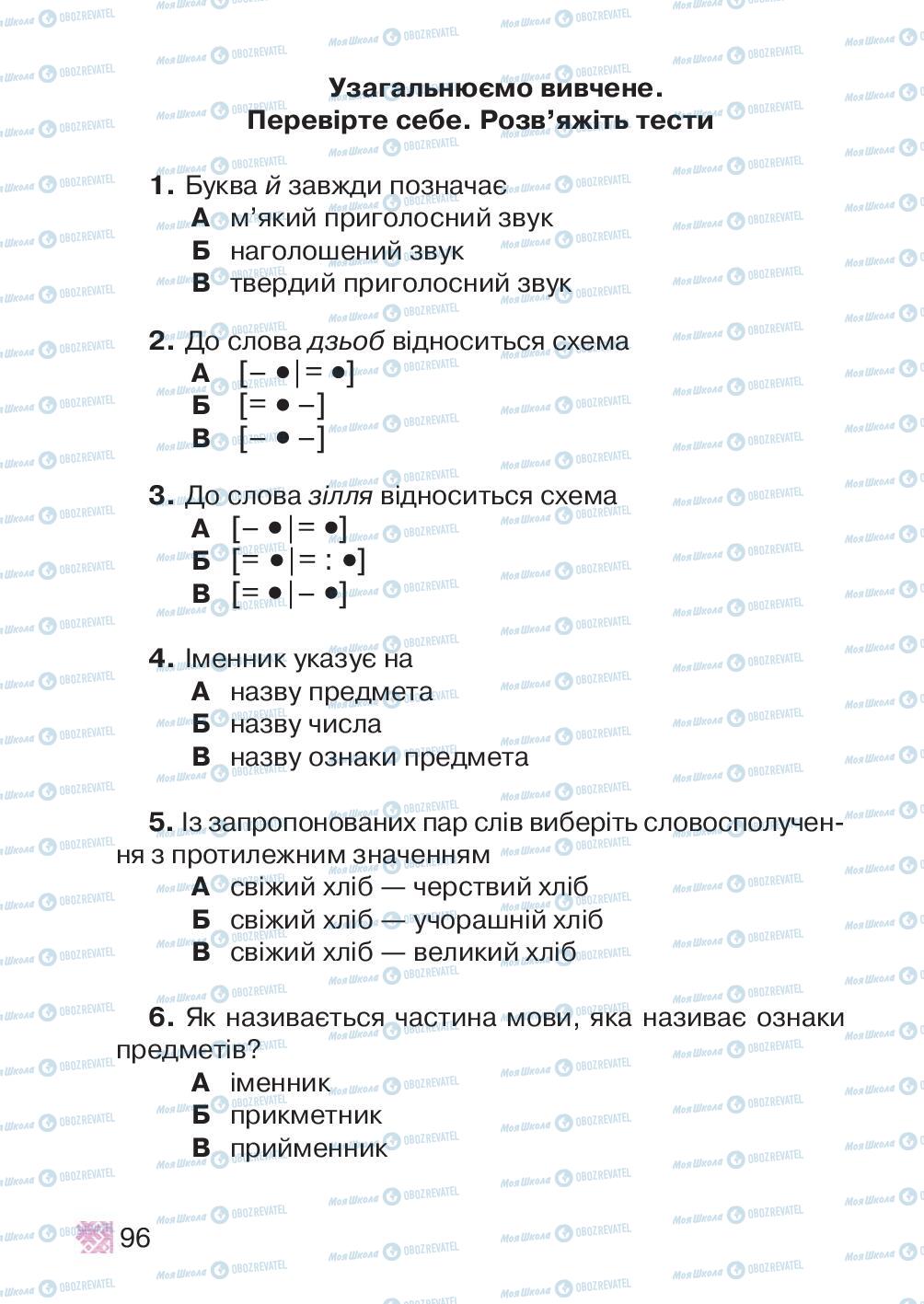 Учебники Укр мова 2 класс страница 96