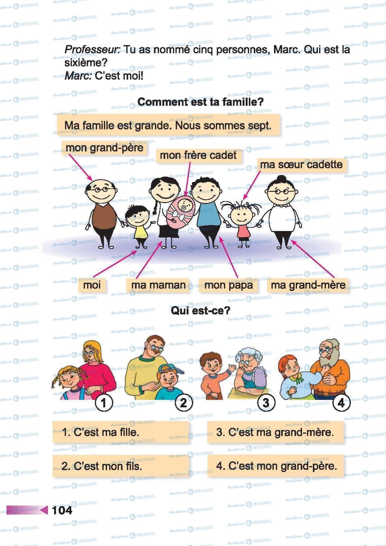 Підручники Французька мова 2 клас сторінка 104