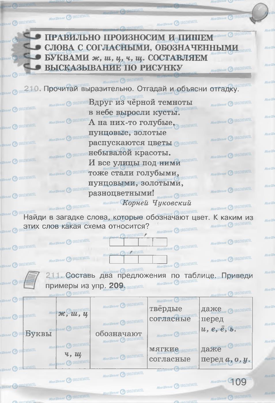 Підручники Російська мова 3 клас сторінка 109