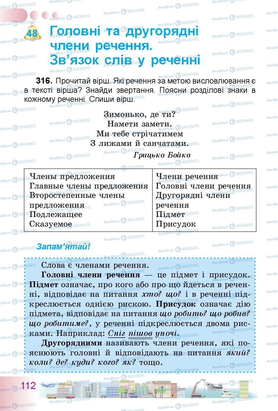 Підручники Українська мова 3 клас сторінка 112