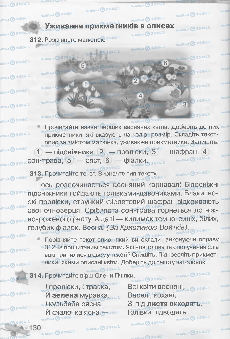 Підручники Українська мова 3 клас сторінка 130