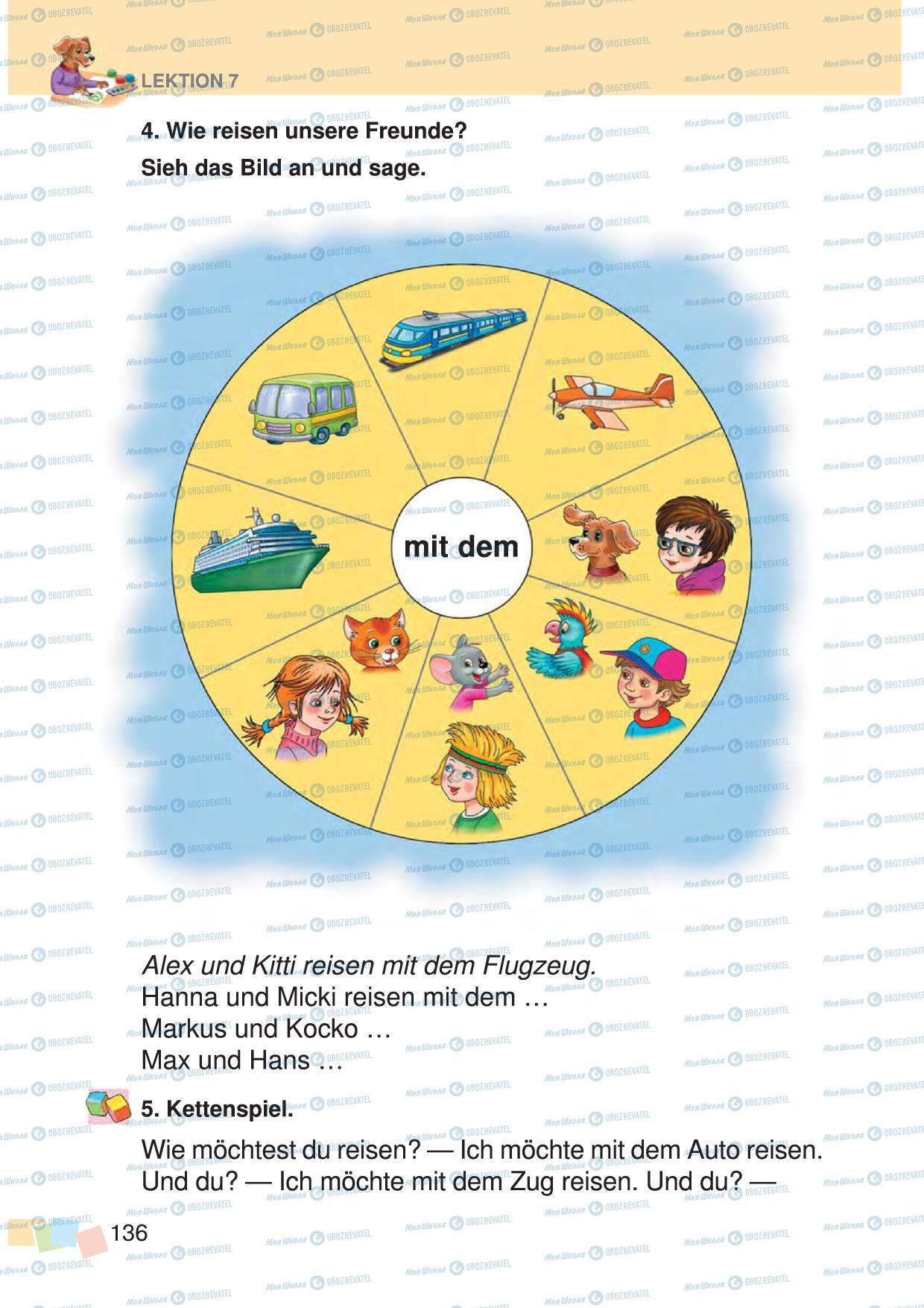 Підручники Німецька мова 3 клас сторінка 136