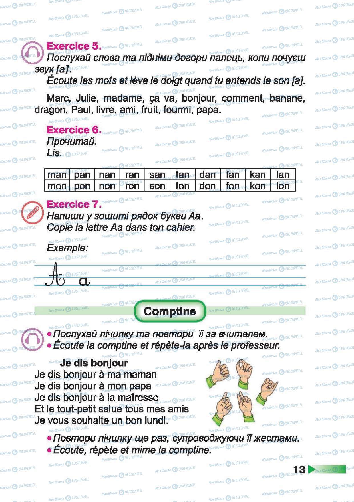Підручники Французька мова 2 клас сторінка 13