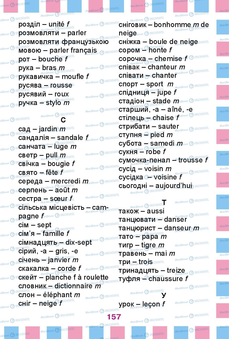 Підручники Французька мова 2 клас сторінка 157