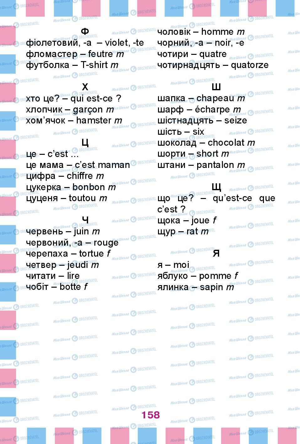 Підручники Французька мова 2 клас сторінка 158