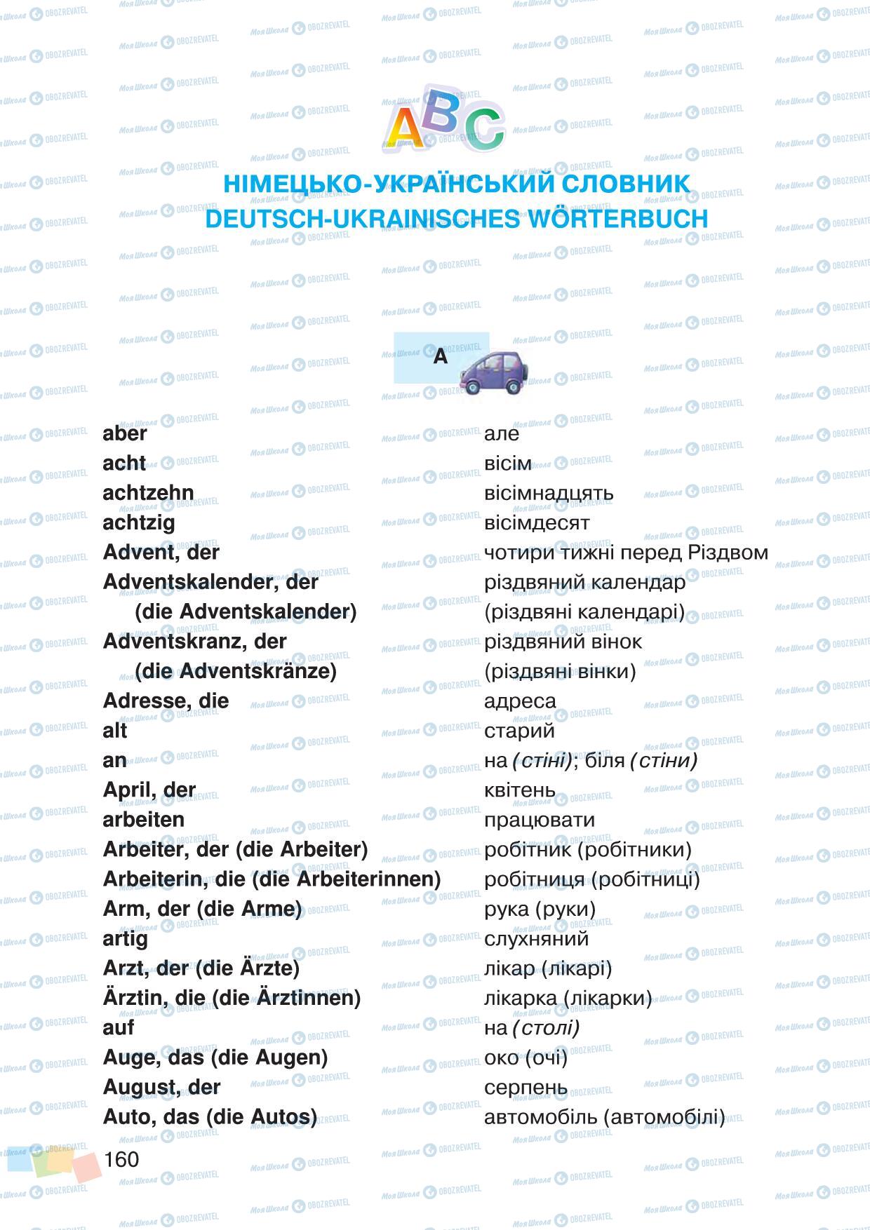 Підручники Німецька мова 3 клас сторінка 160