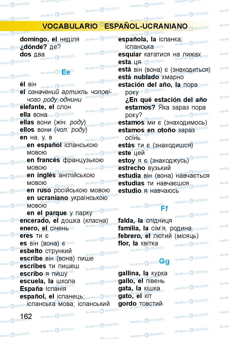 Учебники Испанский язык 2 класс страница 162
