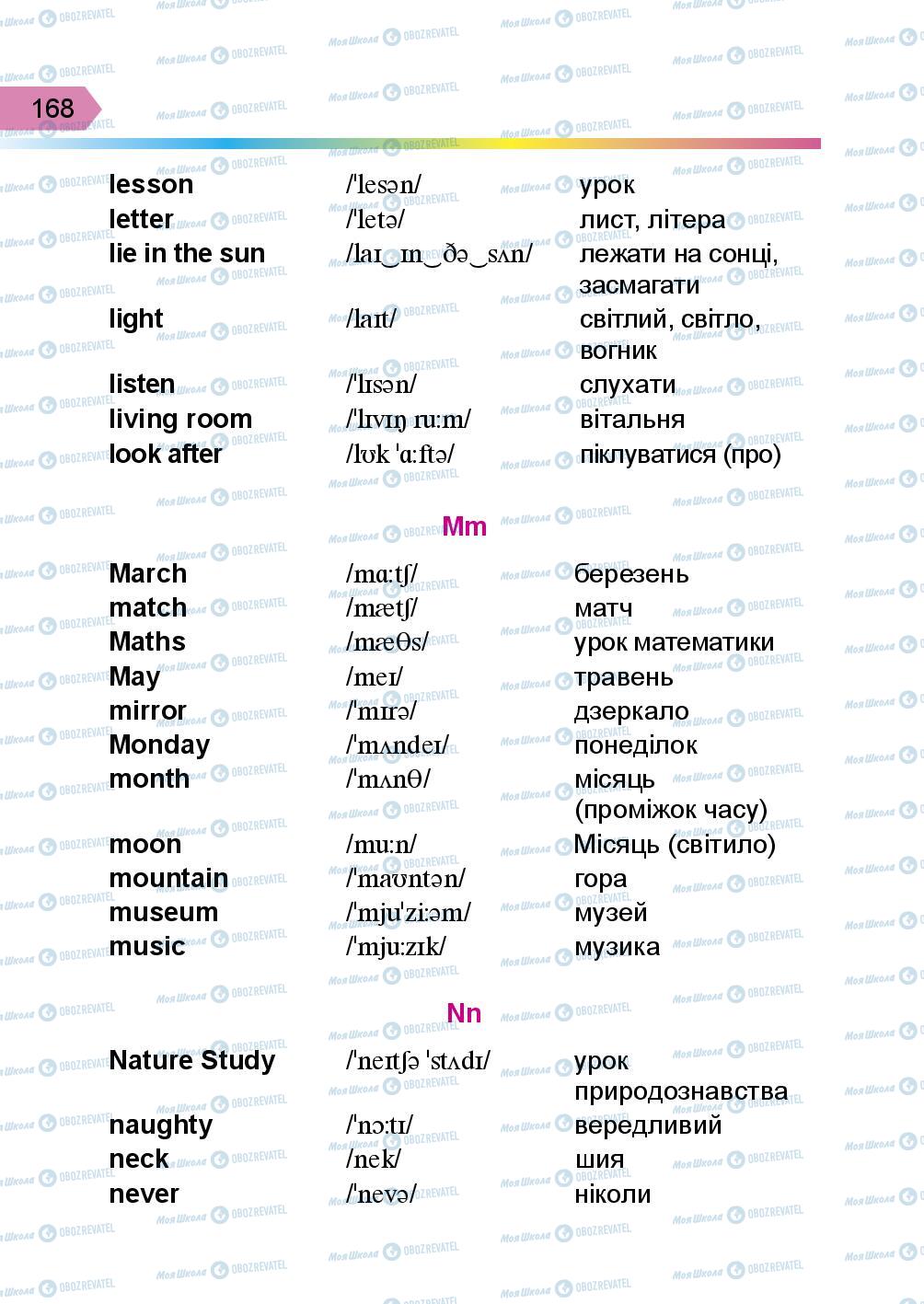 Підручники Англійська мова 3 клас сторінка 168