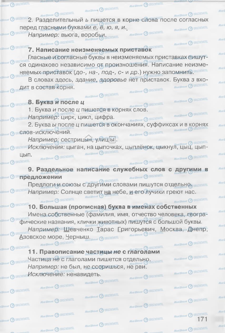 Підручники Російська мова 3 клас сторінка 171