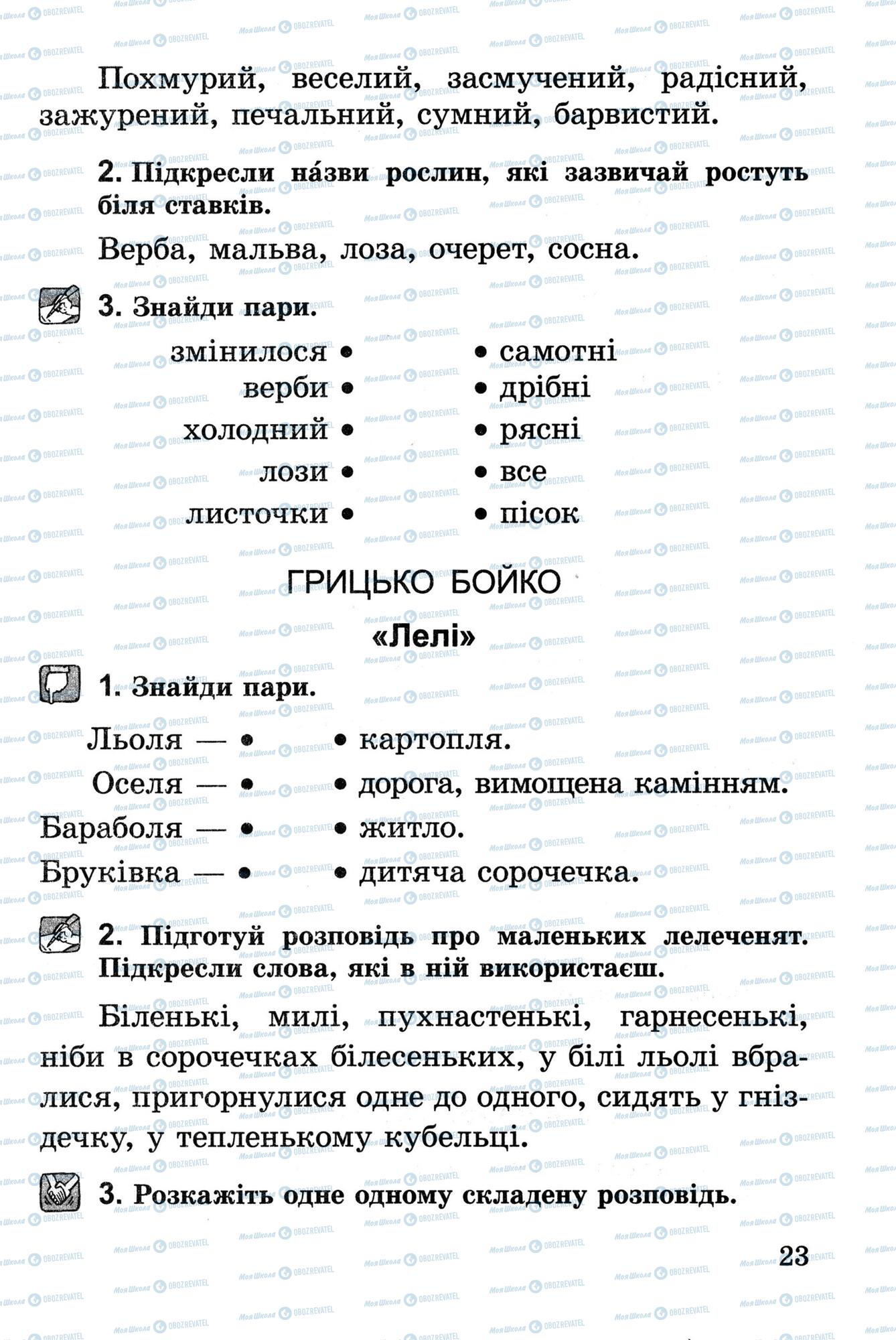 Підручники Українська література 2 клас сторінка 23