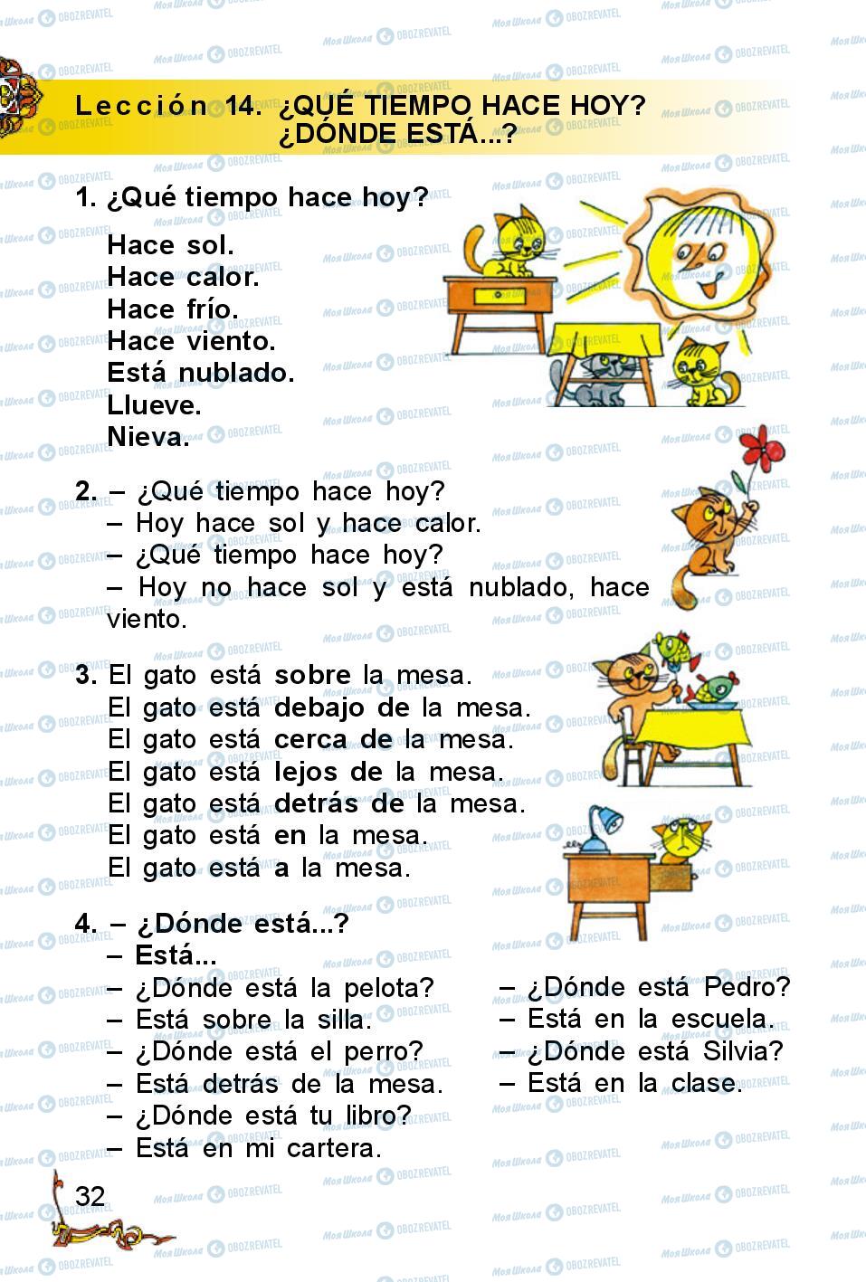 Підручники Іспанська мова 2 клас сторінка 32