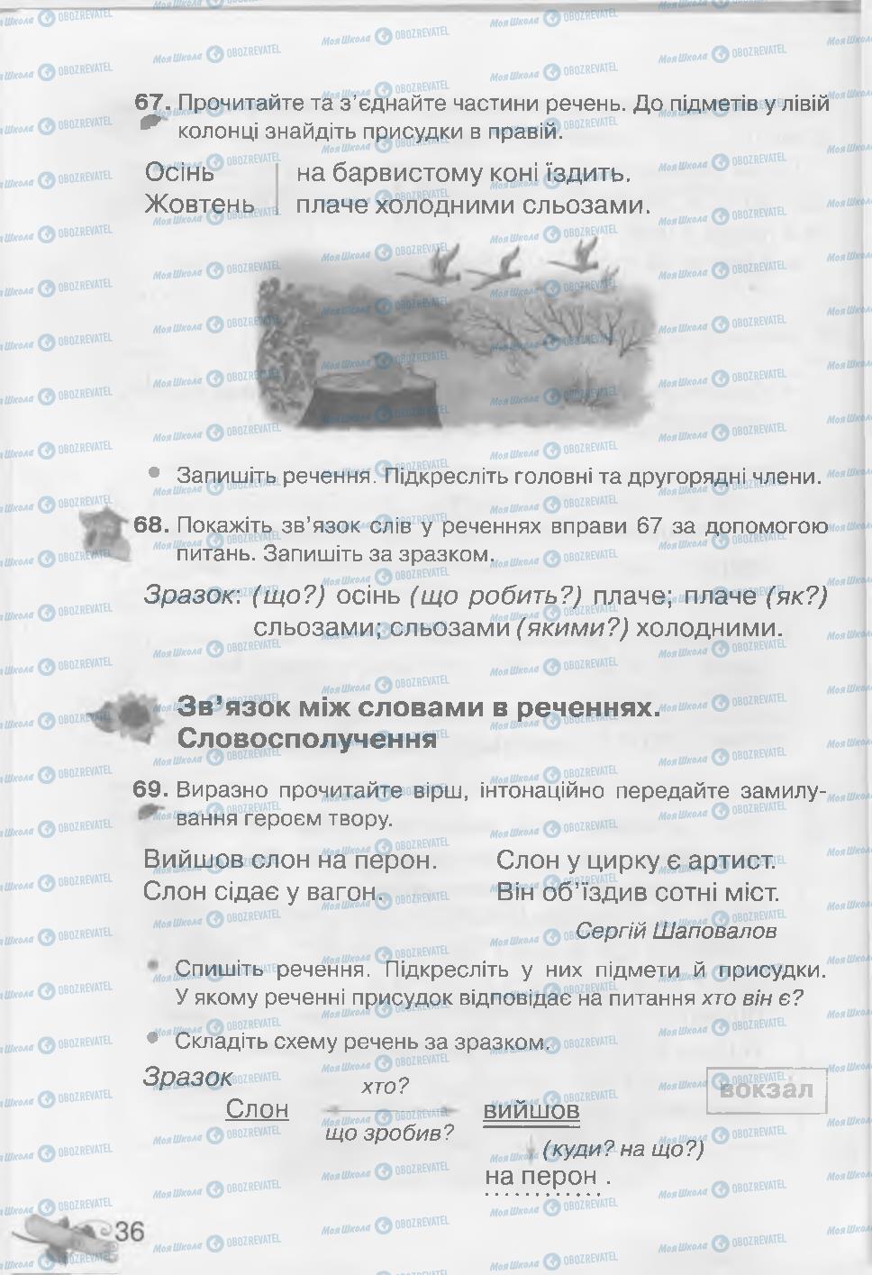 Підручники Українська мова 3 клас сторінка 36