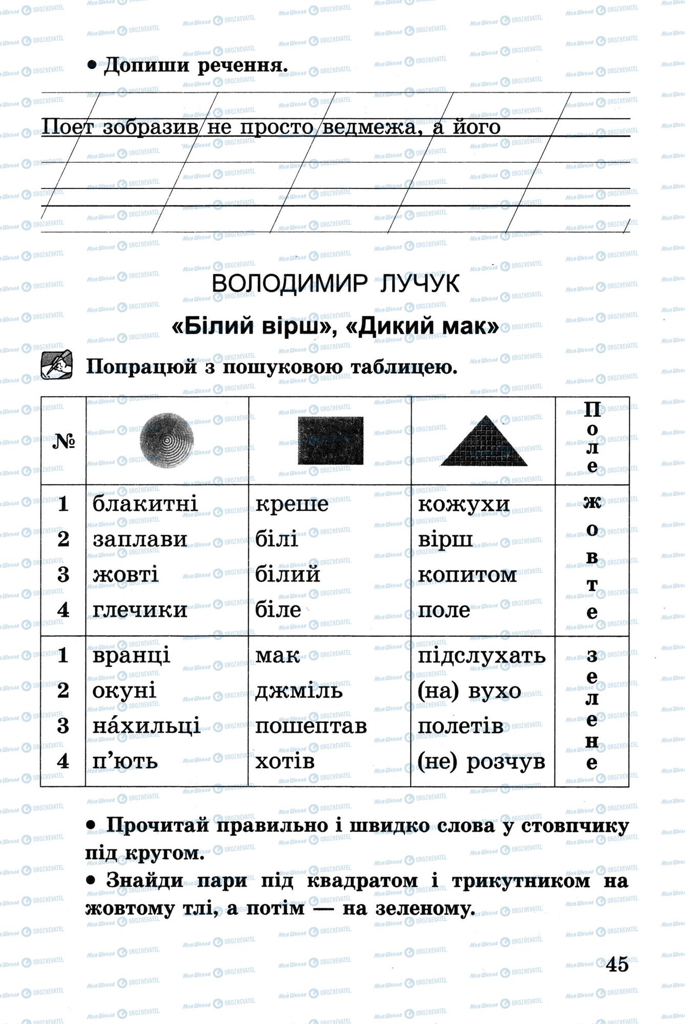 Підручники Українська література 2 клас сторінка 45