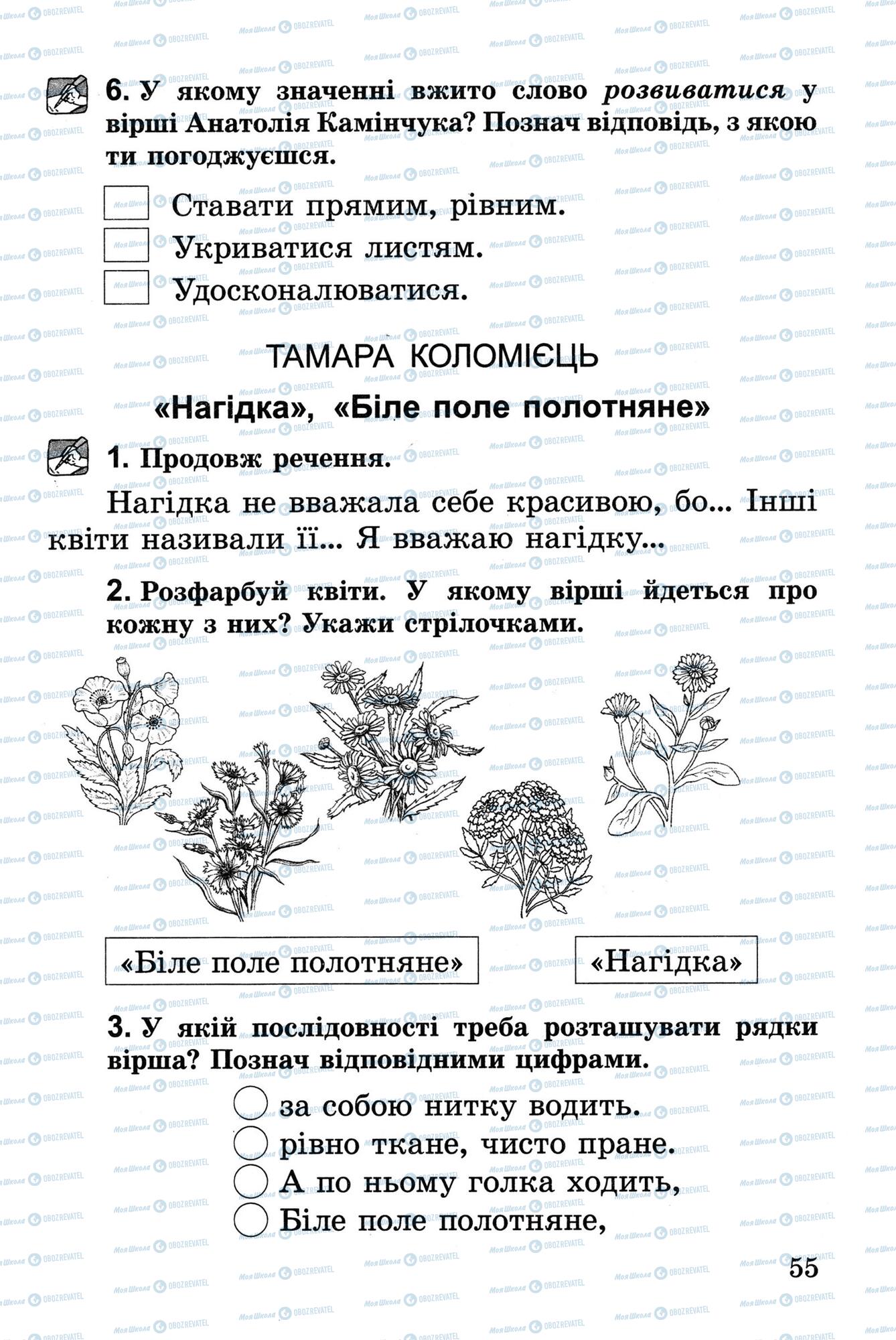 Підручники Українська література 2 клас сторінка 55