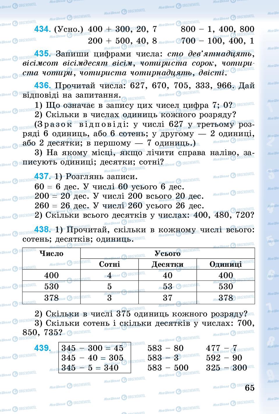 Підручники Математика 3 клас сторінка 65