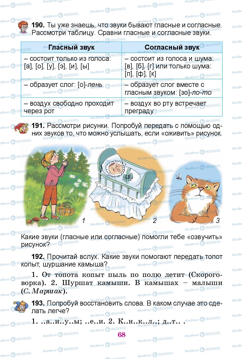 Учебники Русский язык 3 класс страница 68