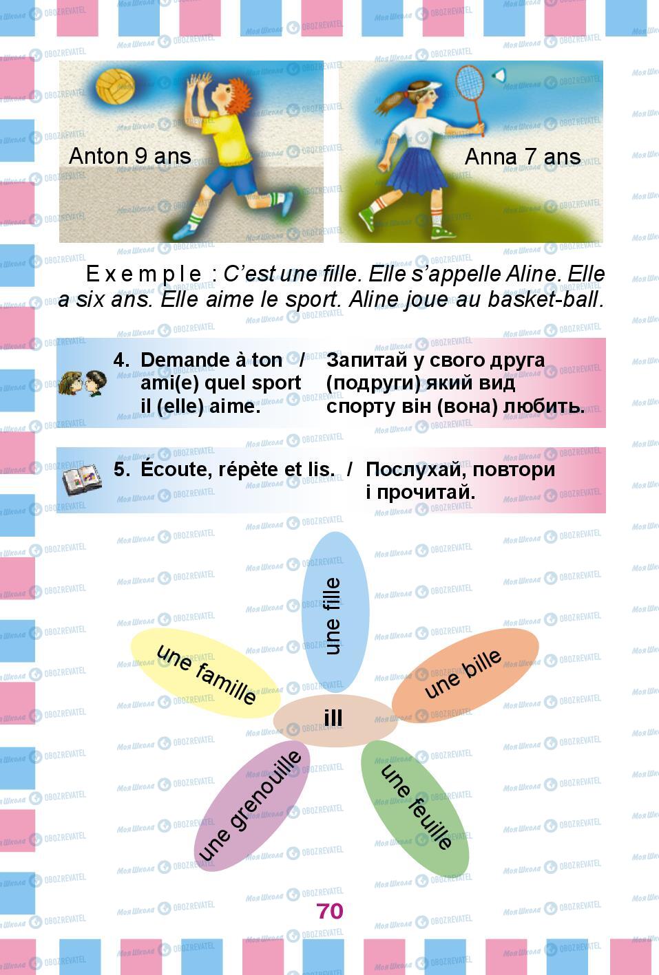 Підручники Французька мова 2 клас сторінка 70