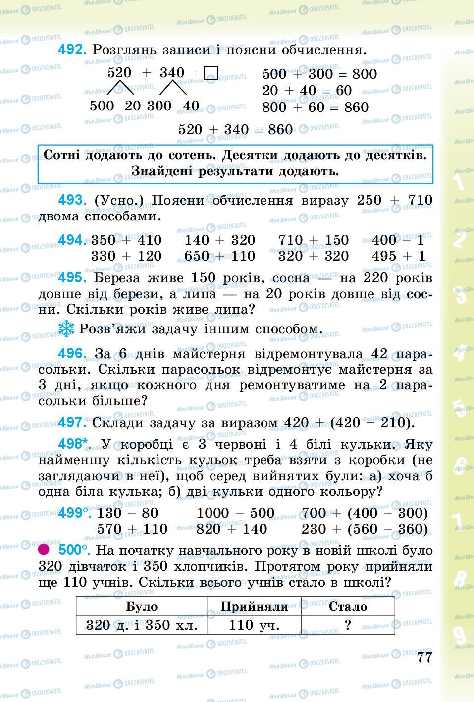 Учебники Математика 3 класс страница 77