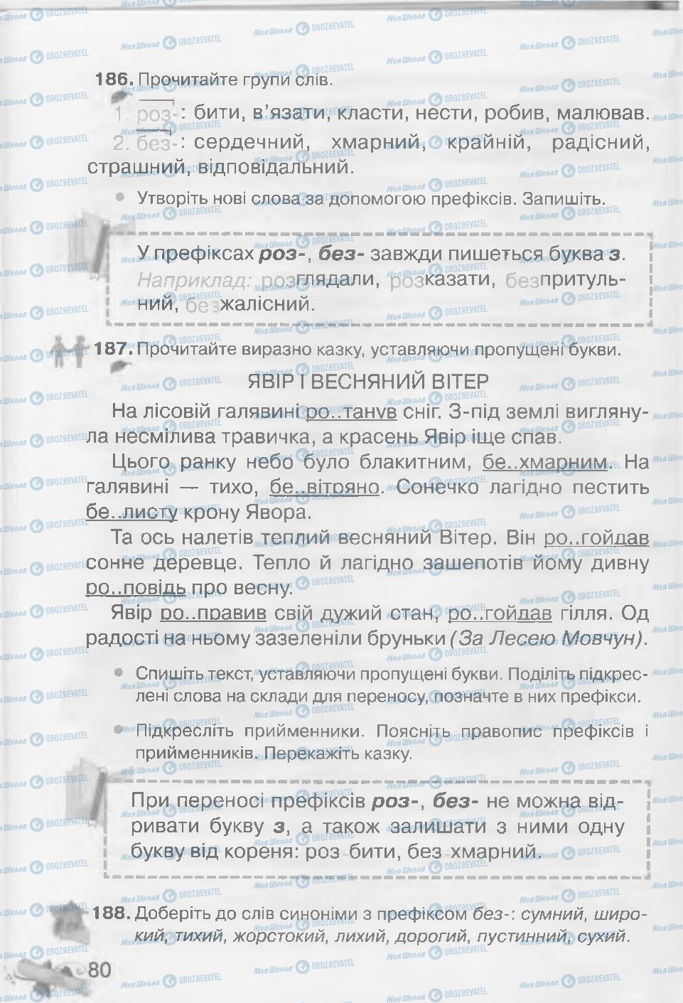 Підручники Українська мова 3 клас сторінка 80