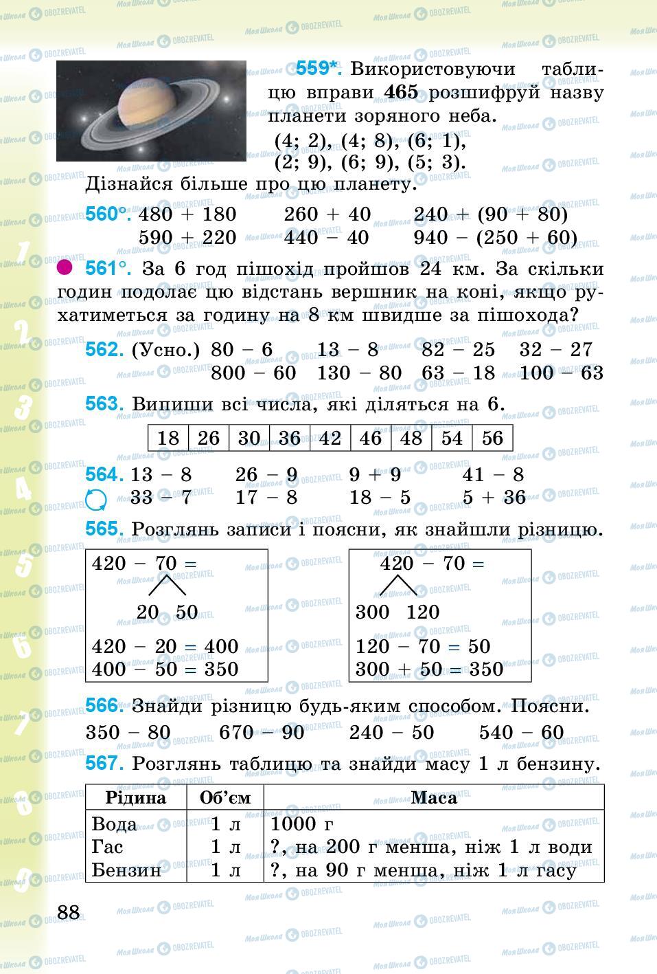 Учебники Математика 3 класс страница 88