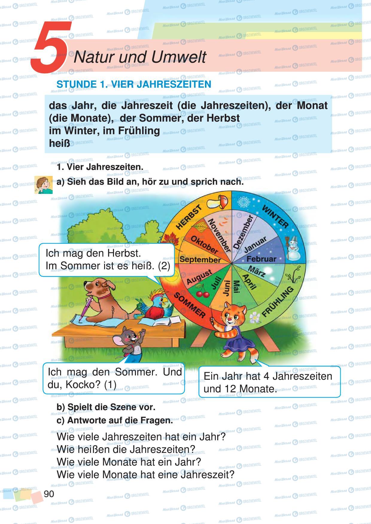 Підручники Німецька мова 3 клас сторінка 90