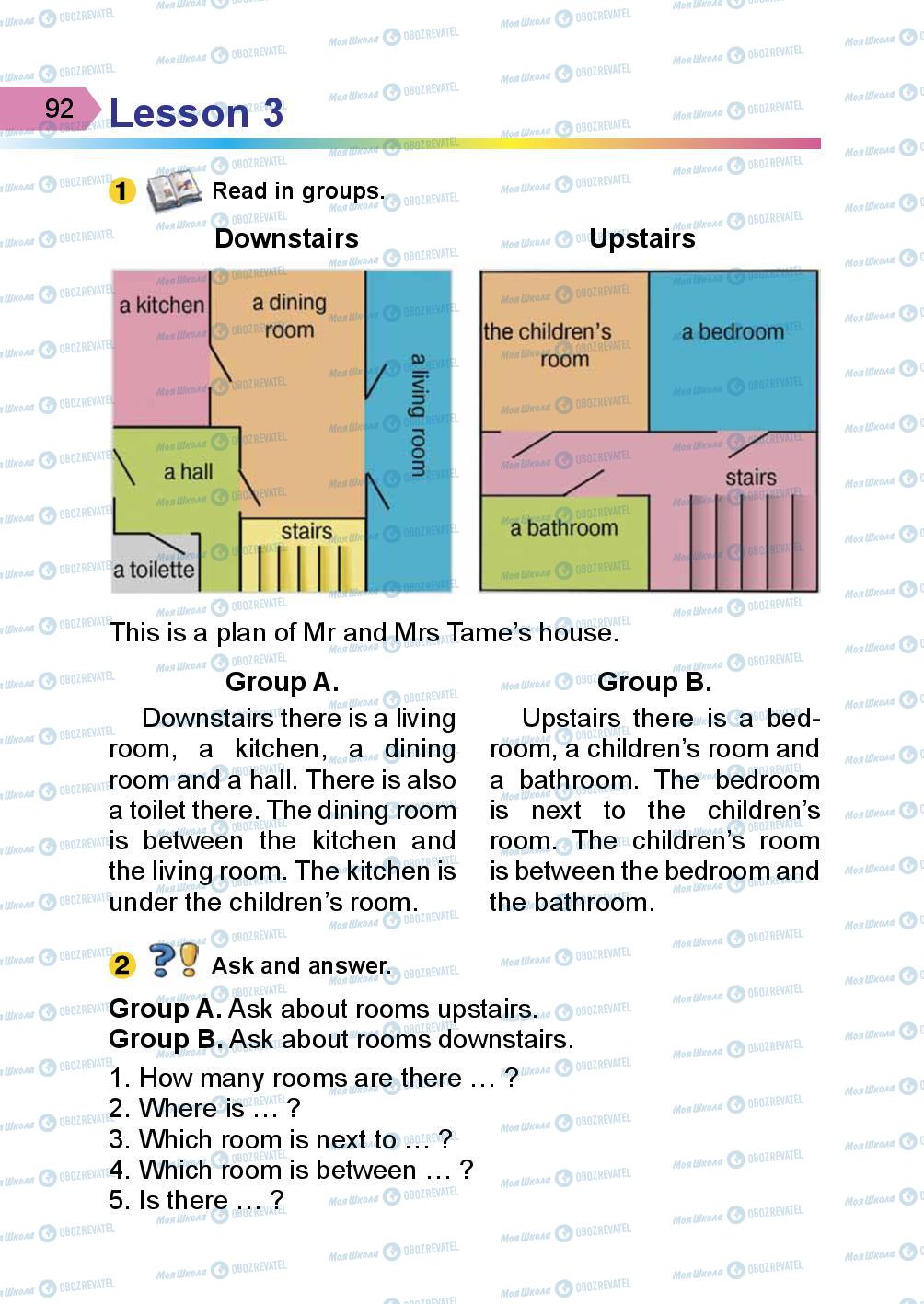 Підручники Англійська мова 3 клас сторінка 92
