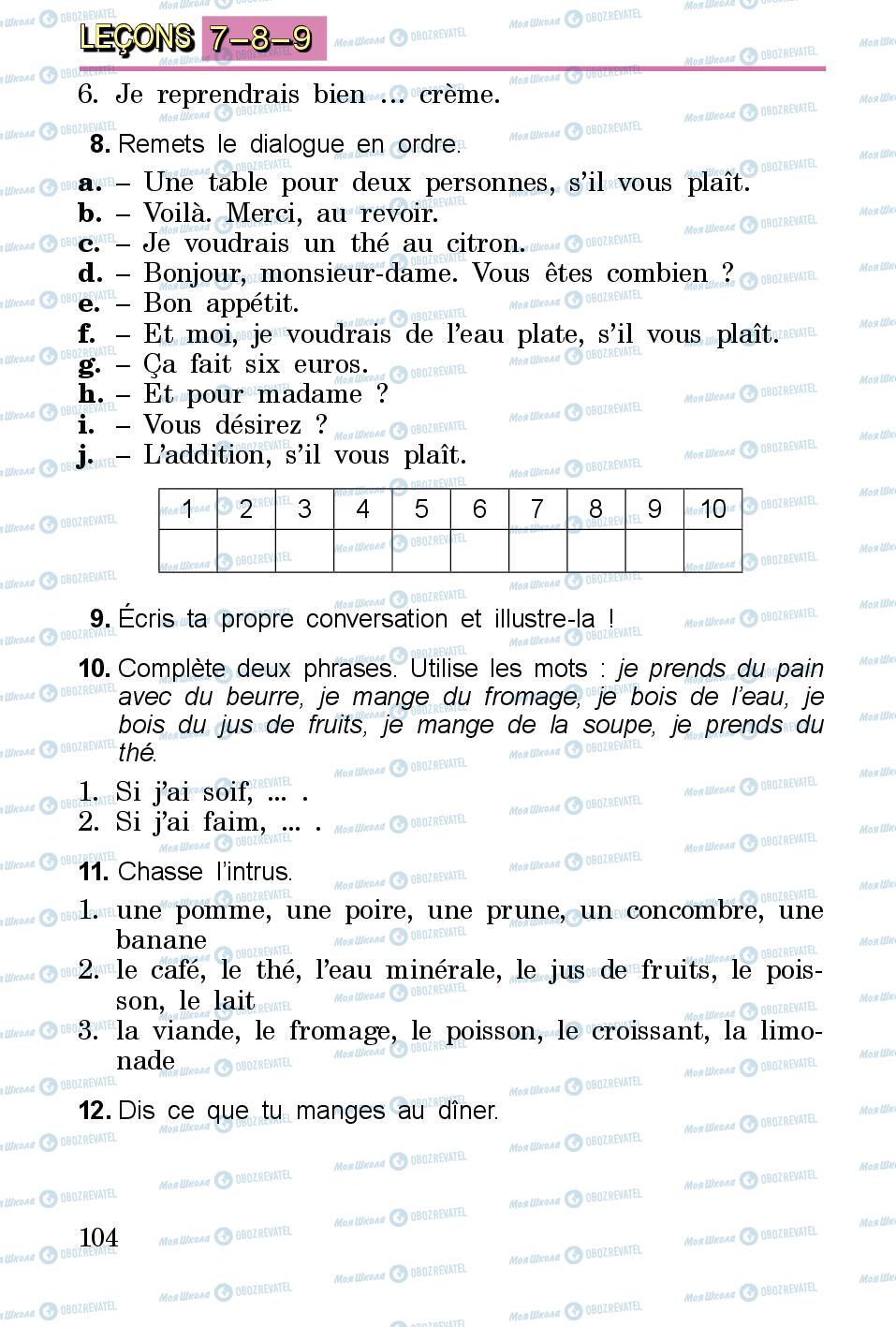 Підручники Французька мова 3 клас сторінка 104