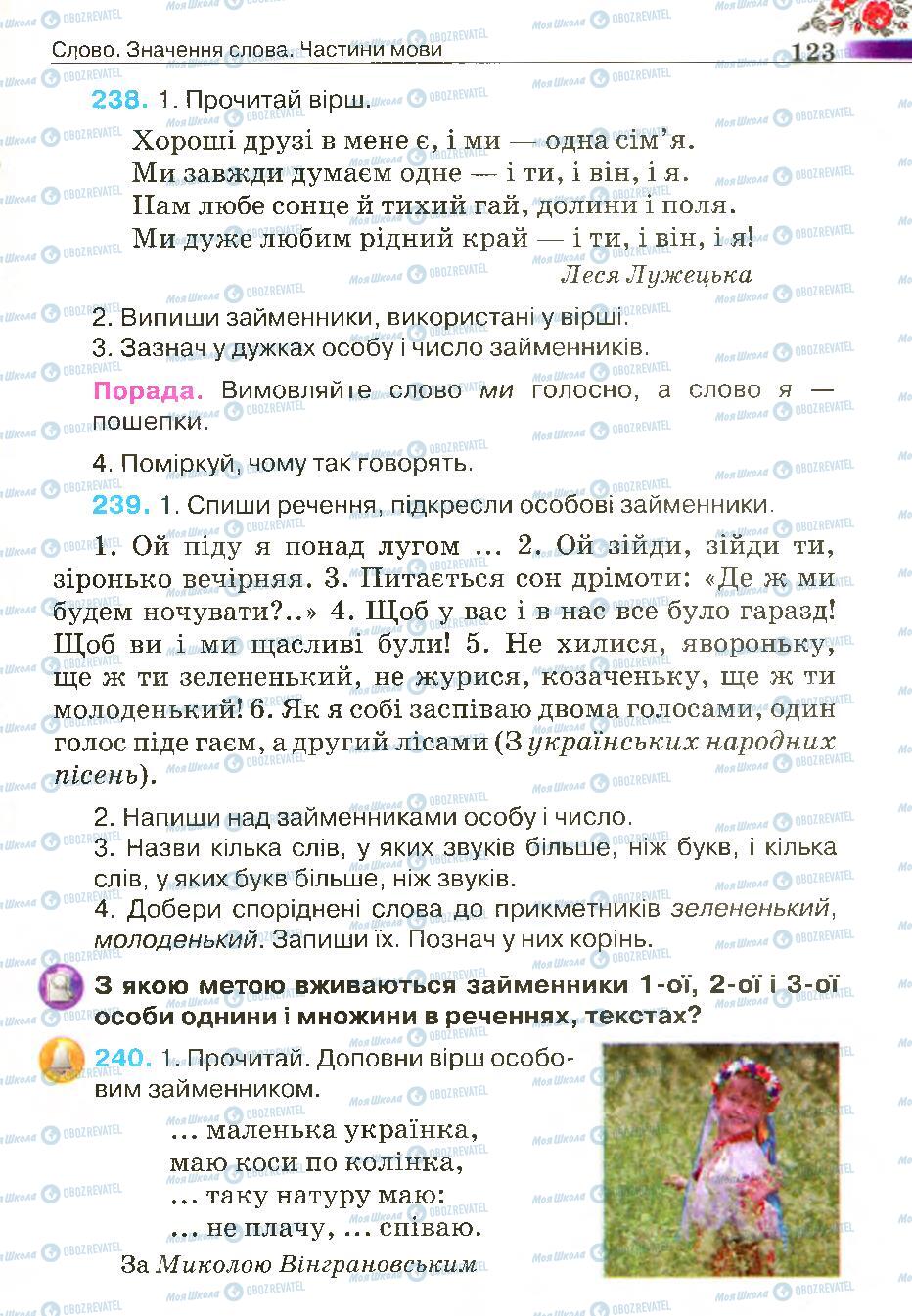 Підручники Українська мова 4 клас сторінка 123