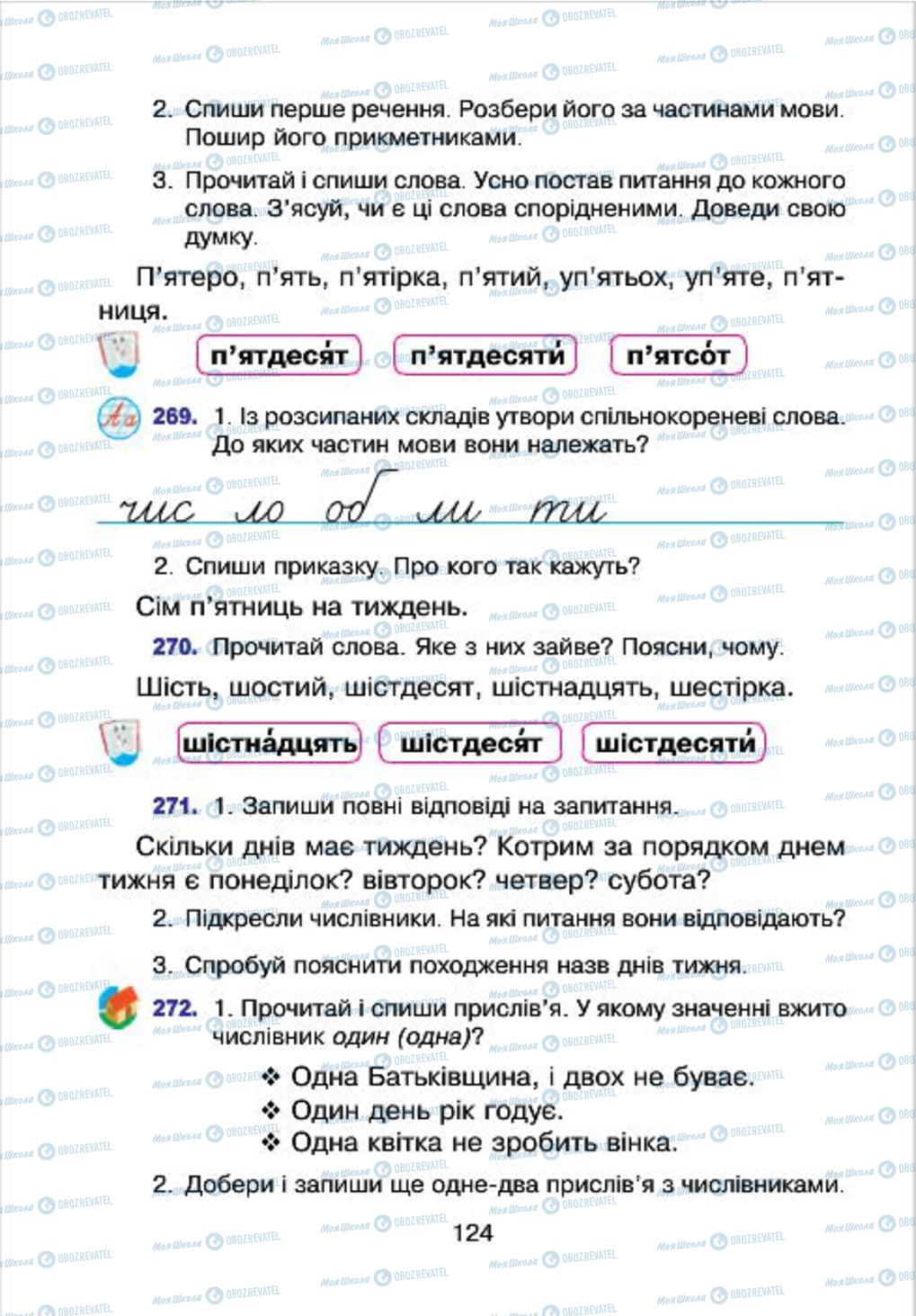 Підручники Українська мова 4 клас сторінка 124