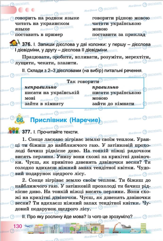 Учебники Укр мова 4 класс страница 130